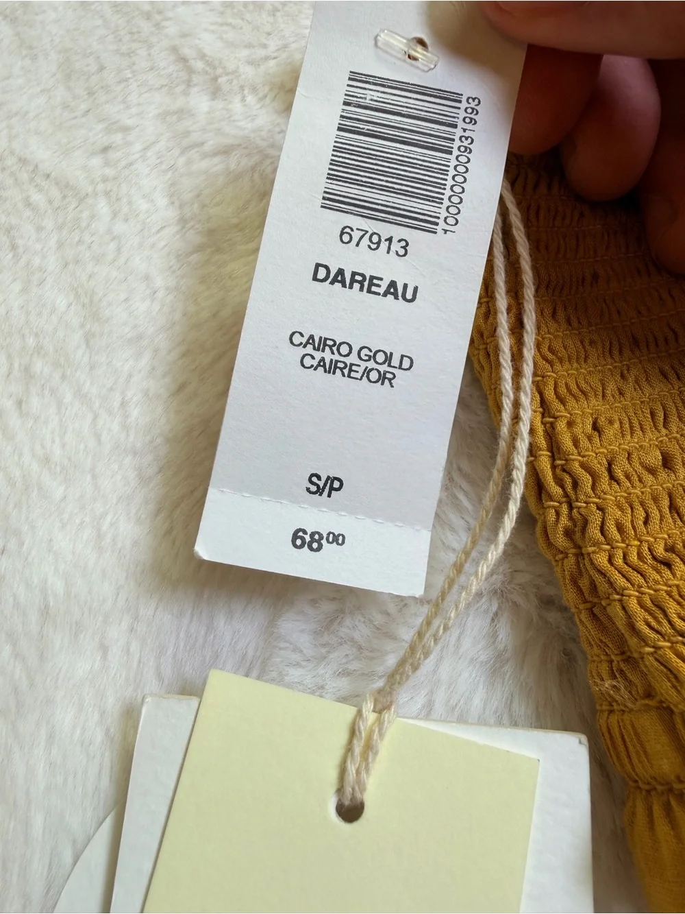 NWT Aritzia Wilfred La Boheme Dareau Camisole Crop Top Size Small Cairo Gold - Picture 4 of 6